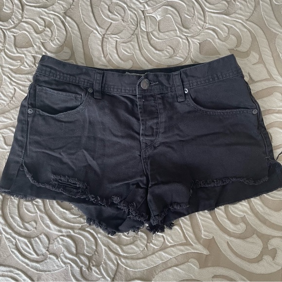 Free People Black Jean Shorts - Picture 2 of 4